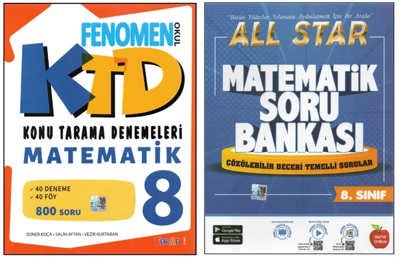 FENOMEN 8.SINIF KTD MATEMATİK + NEWTON ALL STAR MATEMATİK (2 KİTAP) ürün görseli 1
