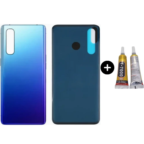 Oppo Reno 3 Pro Uyumlu Arka Pil Kapağı Mavi + B7000 ürün görseli 1