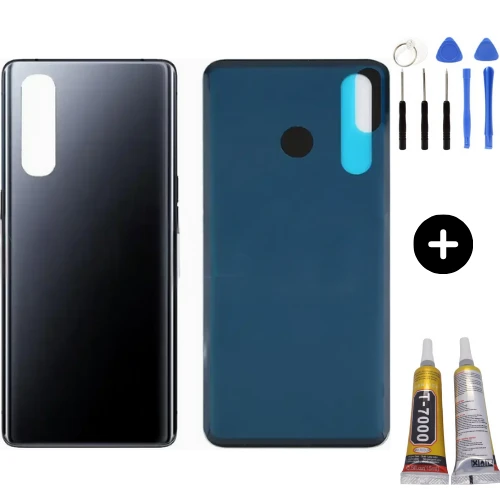 Oppo Reno 3 Pro Uyumlu Arka Pil Kapağı Siyah + Montaj Seti ürün görseli 1