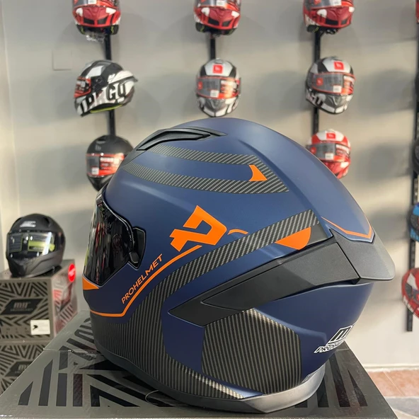 MTS M-910 Full Face Kask BLUE - Resim 4