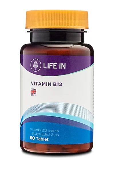 Life In B12 Vitamin Tablet – Enerji ve Sinir Sistemi Desteği, 60 Tablet ürün görseli 1