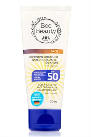 Hyalüronik Asitli Güneş Koruyucu Yüz Kremi SPF50 – Nemlendirici Etkili, 50 ml ürün görseli 1