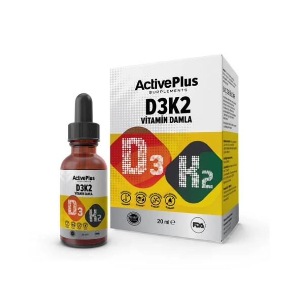 Active Plus D3K2 Vitamin Damla 20ml ürün görseli 1