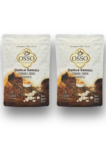 Osso 2'li Damla Sakızlı Osmanlı Dibek Kahvesi(2X200=400gr) ürün görseli 1