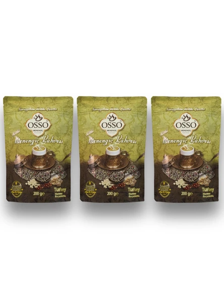 Osso 3'lü Menengiç Kahvesi(3X200=600gr) ürün görseli 1