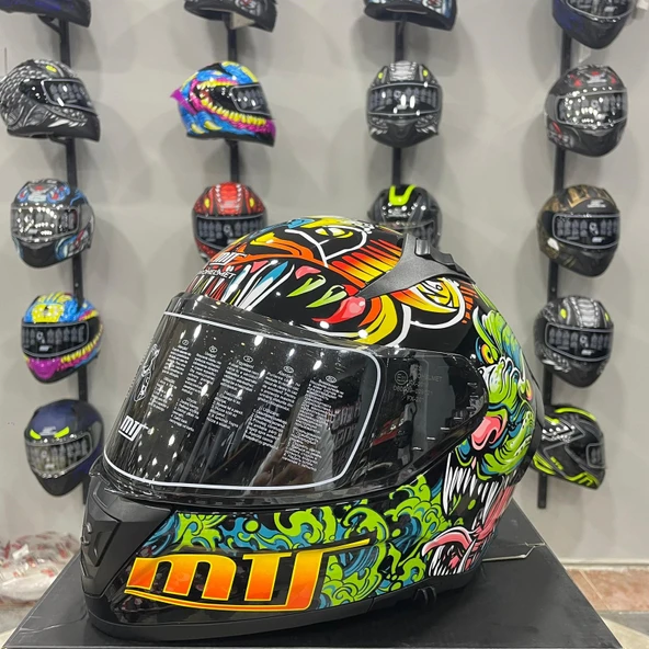 MTS M-801 SNAKE Full Face Kask AZURE - Resim 3