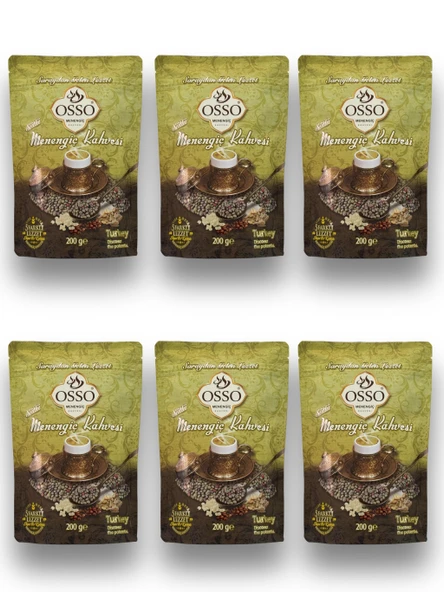 Osso 6'li Menengiç Kahvesi(6X200=1200gr) ürün görseli 1