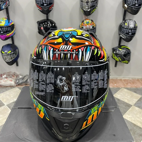 MTS M-801 SNAKE Full Face Kask AZURE - Resim 5