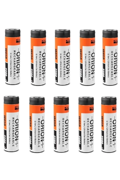 10 Adet Orion 2200 mAh Li-ion Şarjlı Pil ürün görseli 1