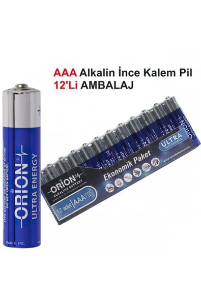 LR03 AAA Alkalin İnce Kalem Pil 12'li Paket ürün görseli 1