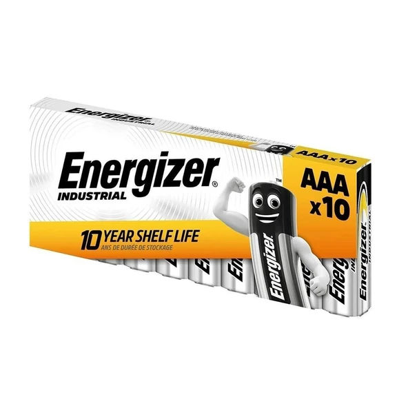 Energizer Industrial AAA Alkalin İnce Kalem Pil 10'lu Paket ürün görseli 1