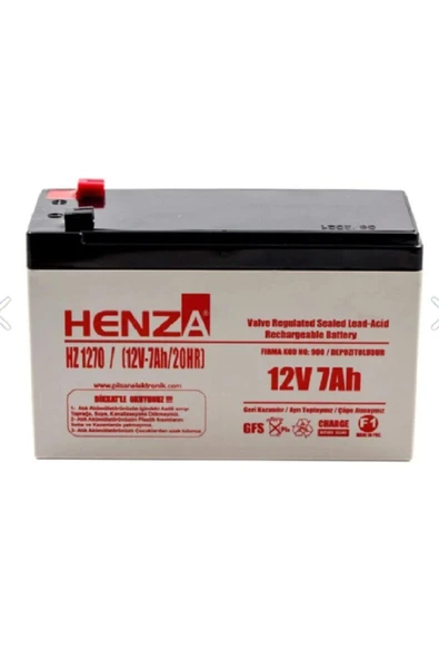 Hz1270 12v 7ah Bakımsız Kuru Akü - 2025 üretim ürün görseli 1