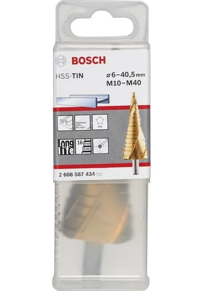 Bosch Hss-Tin 16 Kademeli Matkap Ucu M10-M40 2608587434 ürün görseli 1