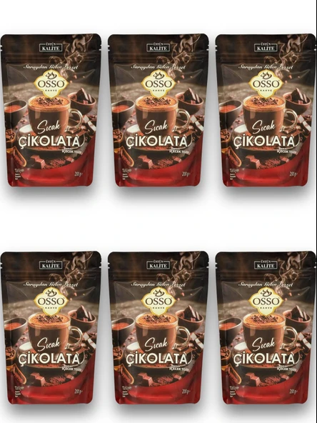 Osso 6’Lİ Sıcak Çikolata(6X200=1200Gr) ürün görseli 1