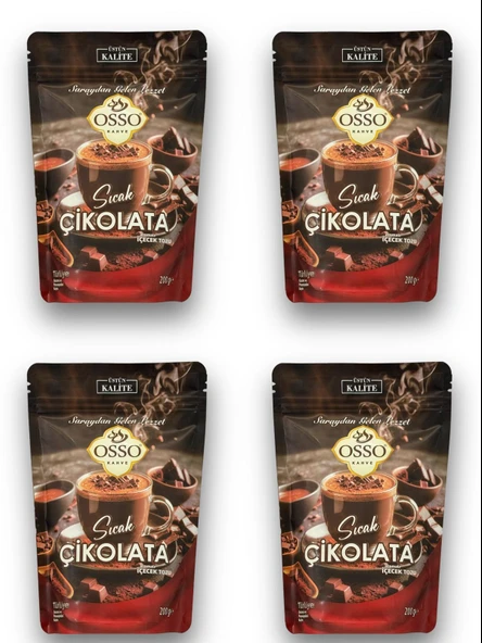 Osso 4'lü Sıcak Çikolata(4X200=800Gr) ürün görseli 1