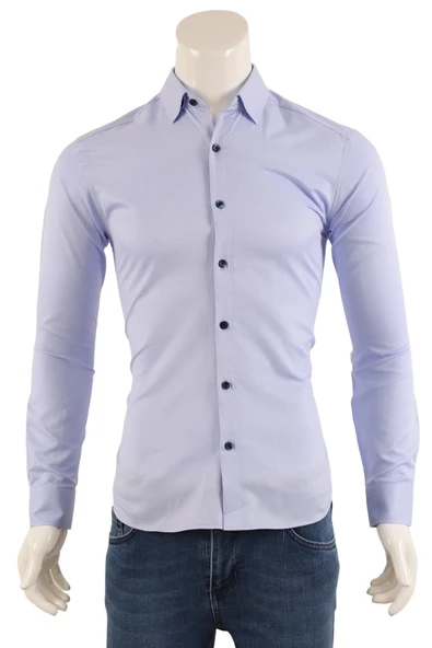Erkek Slim Fit Gömlek - Resim 11