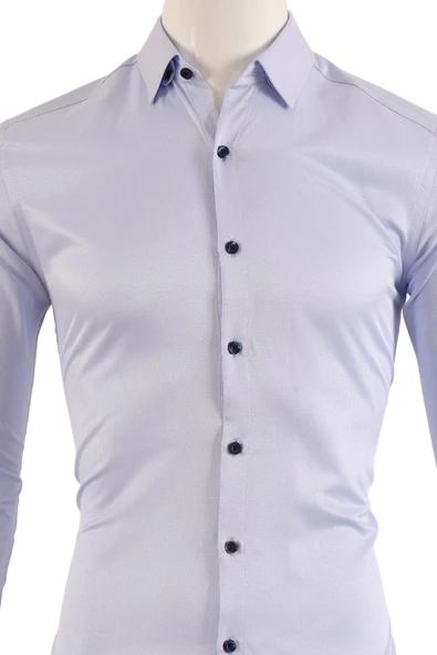 Erkek Slim Fit Gömlek - Resim 4