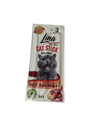 Lina Kedi Ödül Stick Tahılsız Sığır Etli ve Elmalı 3 paket (9 adet) ürün görseli 1