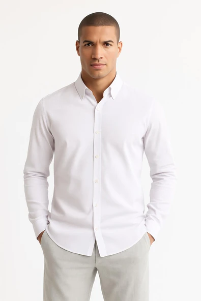 Erkek Slim Fit Gömlek - Resim 2