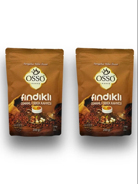 Osso 2’li Fındıklı Osmanlı Dibek Kahvesi(2X200=400gr) ürün görseli 1
