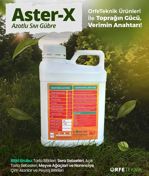 Aster X Azotlu Sıvı Gübre - 10 Litre ürün görseli 1