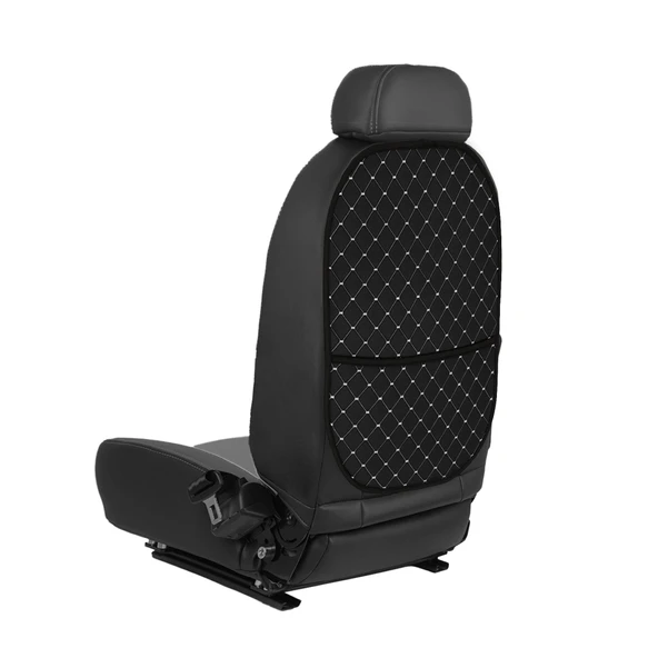 Blackdot Serisi Dokuma Kumaş Oto Koltuk Arkası Koruyucu Cepli Organizer 2 Adet ürün görseli 1
