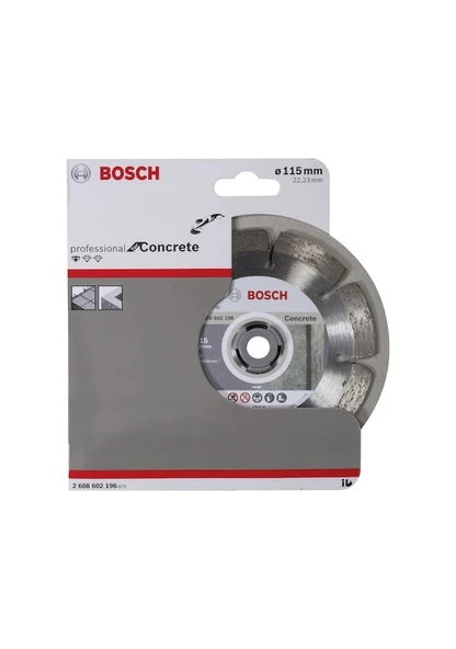 Bosch Standard For Concrete 115 Mm Elmas Kesme Diski - 2608602196 ürün görseli 1