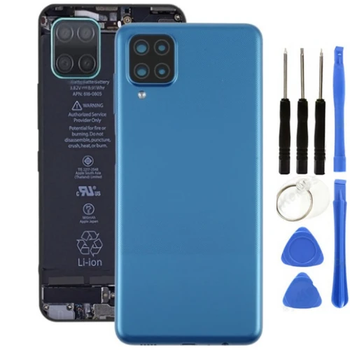 Samsung A12 SM-A215F Uyumlu Arka Pil Kapağı Mavi + Tamir Seti ürün görseli 1