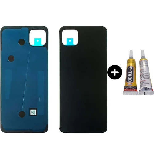 Samsung A22 5G SM-A226F Uyumlu Arka Pil Kapağı Siyah + B7000 ürün görseli 1