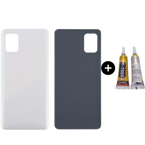 Samsung A41 SM-A415 Uyumlu Arka Pil Kapağı Beyaz + B7000 ürün görseli 1