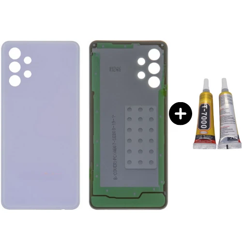 Samsung A32 SM-A325 Uyumlu Arka Pil Kapağı Mor + B7000 ürün görseli 1