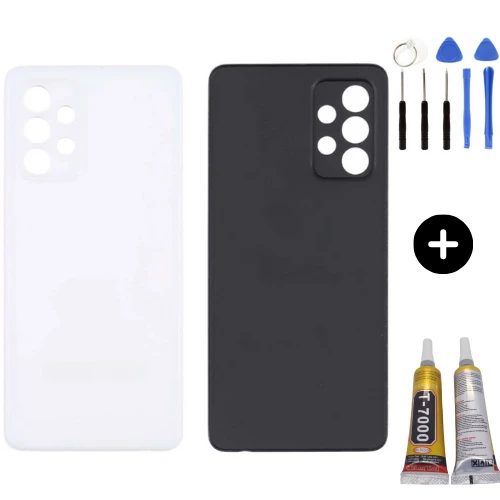 Samsung A52 SM-A525 Uyumlu Arka Pil Kapağı Beyaz + Montaj Seti ürün görseli 1