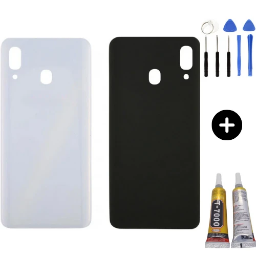 Samsung A30 SM-A305F Uyumlu Arka Pil Kapağı Beyaz + Montaj Seti ürün görseli 1