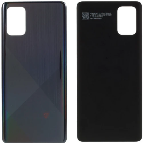 Samsung A71 SM-A715 Uyumlu Arka Pil Kapağı Siyah ürün görseli 1