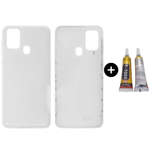 Samsung M30S SM-M307 Uyumlu Arka Pil Kapağı Beyaz + B7000 ürün görseli 1
