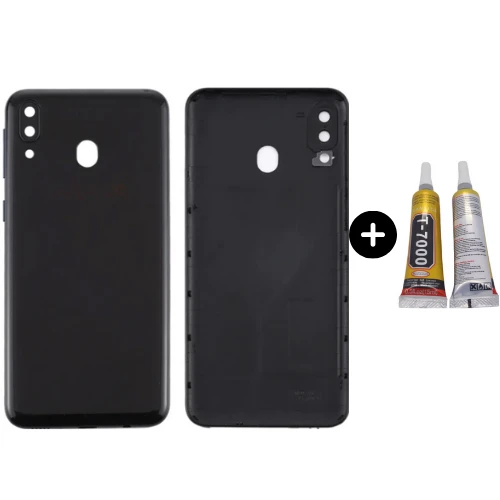 Samsung M20 SM-M205 Uyumlu Arka Pil Kapağı Siyah + B7000 ürün görseli 1