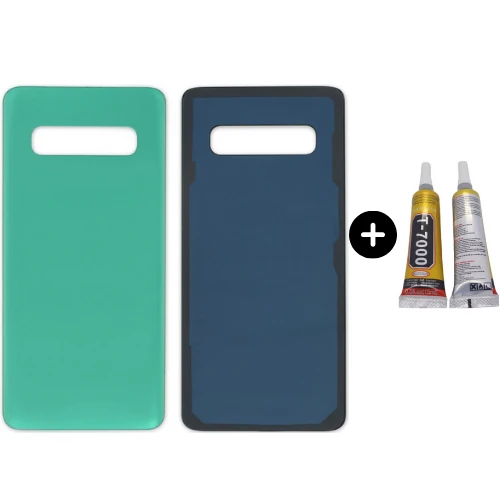 Samsung S10 SM-G973f Uyumlu Arka Pil Kapağı Yeşil + B7000 ürün görseli 1