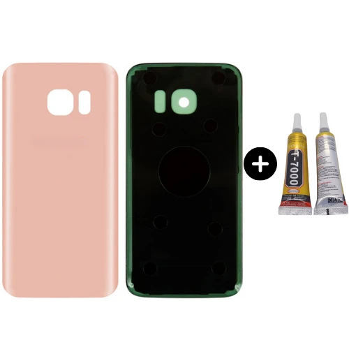 Samsung S7 SM-G930 Uyumlu Arka Pil Kapağı Rose Gold + B7000 ürün görseli 1