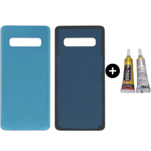 Samsung S10 SM-G973f Uyumlu Arka Pil Kapağı Mavi + B7000 ürün görseli 1