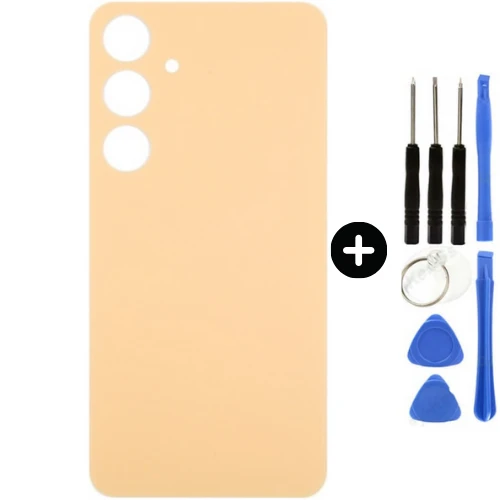Samsung S24 Plus SM-S926 Uyumlu Arka Pil Kapağı Sarı + Tamir Seti ürün görseli 1