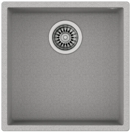 115230026-Teka Square 40.40 TG Stone Grey Granit Eviye ürün görseli 1