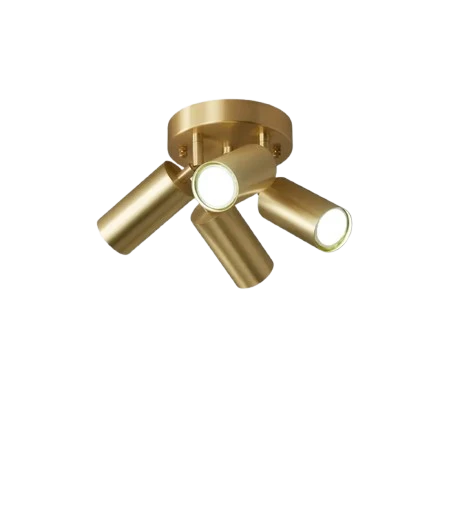 Rsylight Retro Eskitme Kaplama 180 Derece Hareketli Modern Spor 4 Lü Led Spot Avize Beyaz Ampullü ürün görseli 1