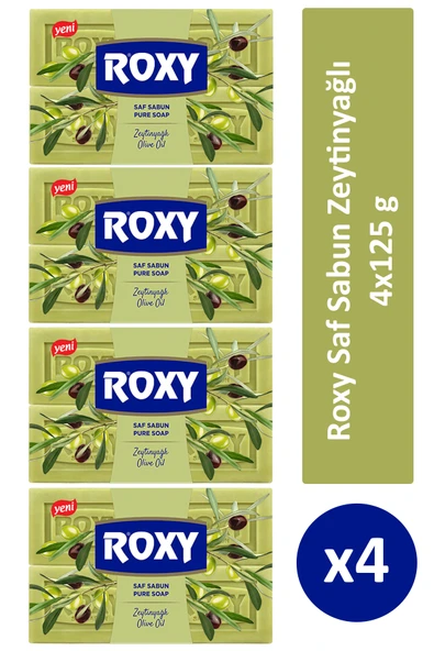 Roxy Saf Zeytinyağlı Banyo Sabunu (4x125Gr) x 4 Adet ürün görseli 1