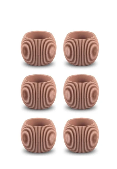 Omnipazar KRS-361 Plastik Mercan Kaktüs Saksı 0.15 Litre Soft Pembe 6 Adet ürün görseli 1