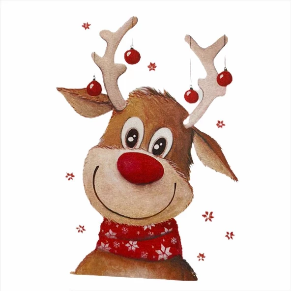 Cute Rudolph Kedi Tişörtü Noel - Resim 7