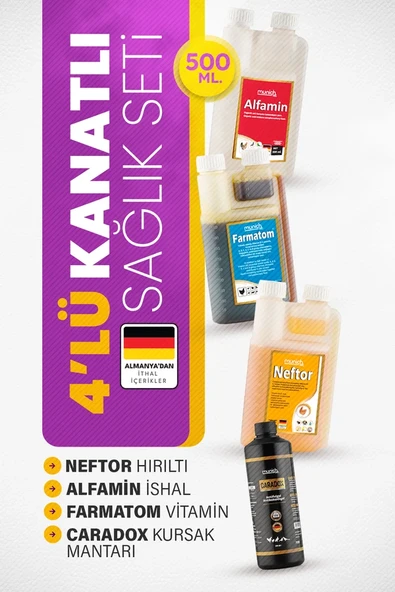 4'lü Set Caradox + Farmatom + Alfamin + Neftor 500 Ml ürün görseli 1