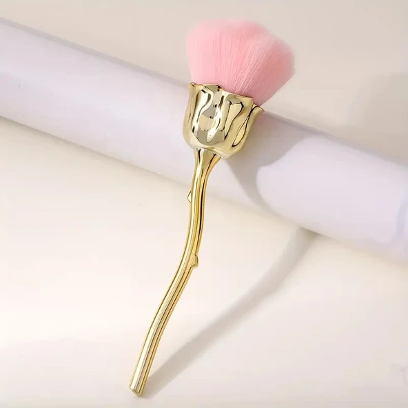 Dekoratif Tırnak Toz Fırçası Gül Gold ürün görseli 1
