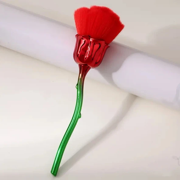 Dekoratif Tırnak Toz Fırçası Gül Kırmızı ürün görseli 1