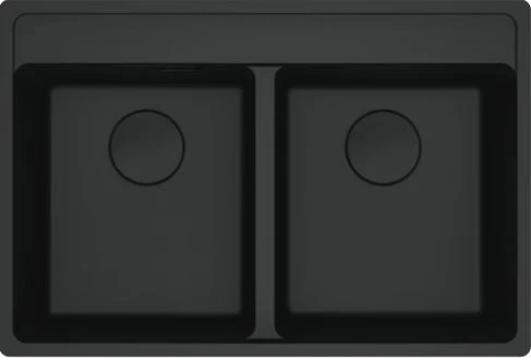 114.0661.674-Franke Maris Mrg 620-35-35 Tl Mat Black Granit Eviye ürün görseli 1
