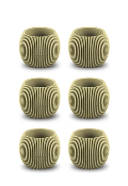 Omnipazar KRS-362 Plastik Mercan Kaktüs Saksı 0.35 Litre Soft Sarı 6 Adet ürün görseli 1